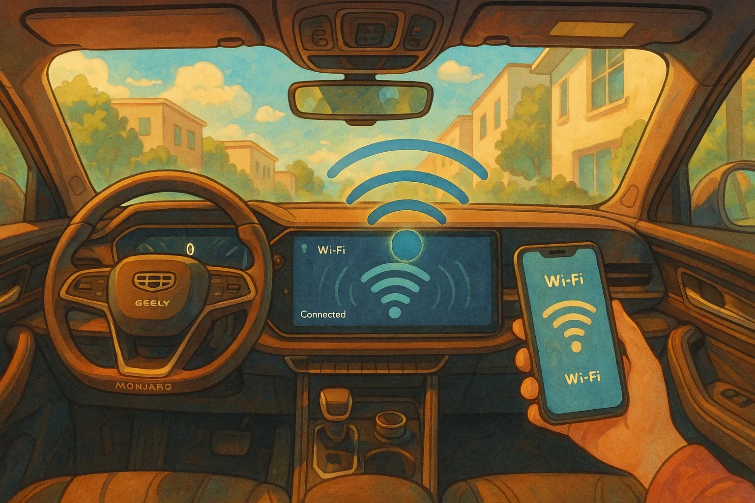 Автоматизация раздачи интернета для Geely Monjaro на iPhone и Android