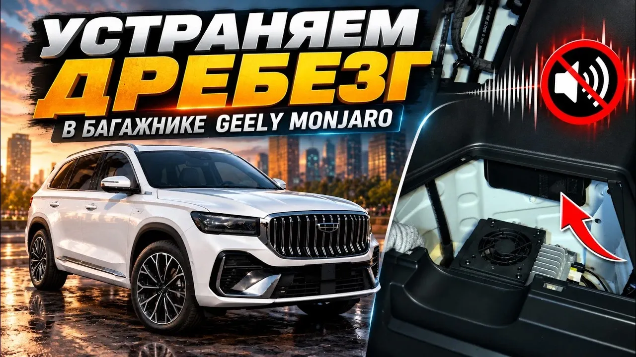 Стук в багажнике Geely Monjaro: как убрать дребезг воздухозаборников