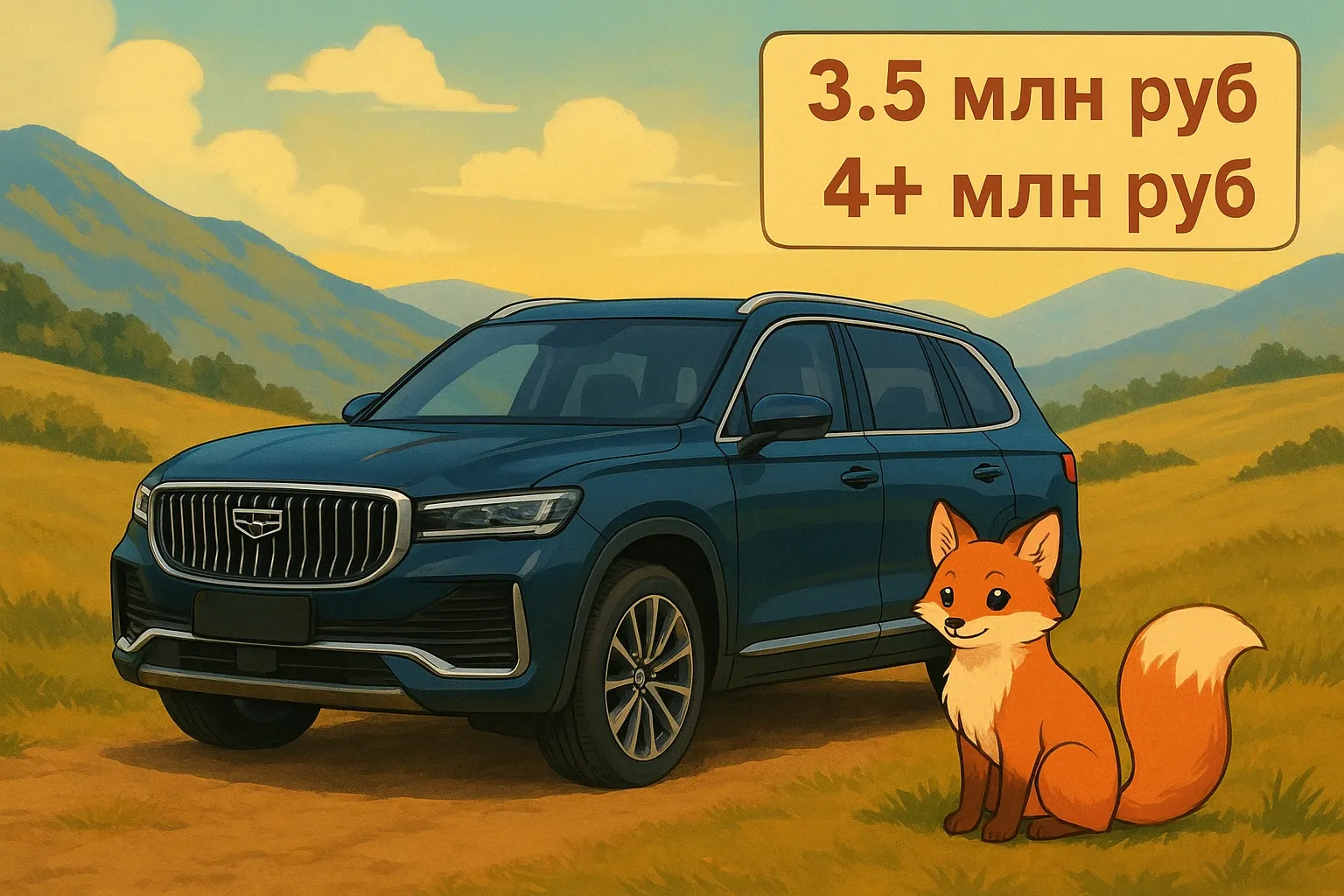Лиса Рулит повысила цены на Geely Monjaro - с 3.6 до 4.1 млн рублей